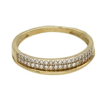 Złoty pierścionek z pasem cyrkonii PI 2801. Złoty pierścionek z cyrkoniami. Złoty pierścionek z.jpg